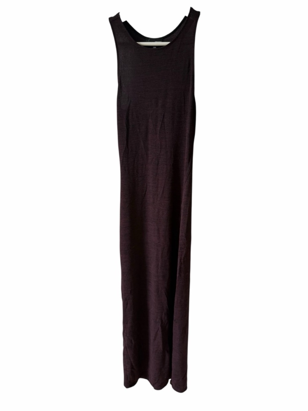 Wilfred Free Burgundy Knit Midi Dress with Slit